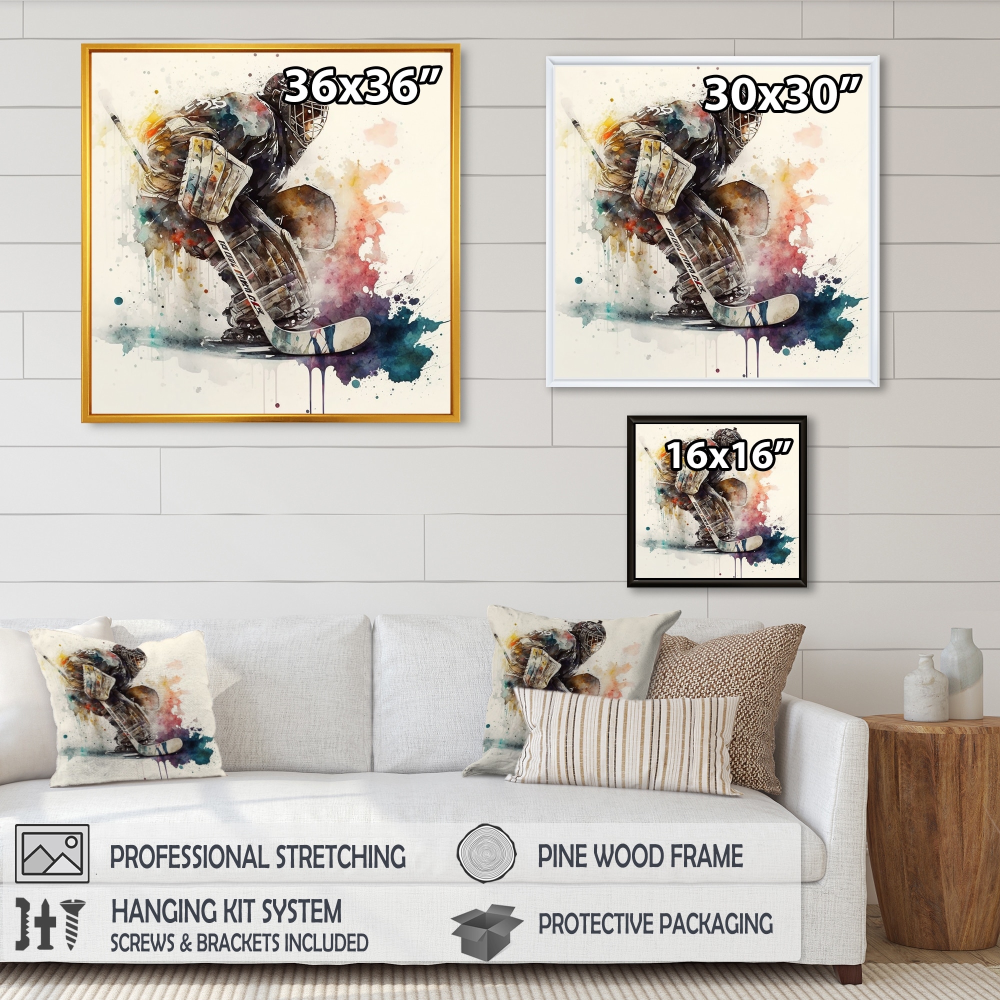 DesignOvation Sylvie Vintage Football Gear Canvas by Shawn St. Peter