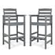 preview thumbnail 17 of 19, Vrakae Outdoor Adirondack Bar Stool Chairs (Set of 2)