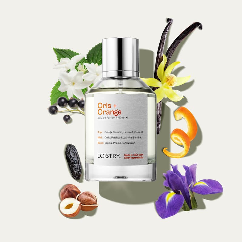 Lovery Oris and Orange Blossom Eau de Parfum, Made in USA 3.4 oz