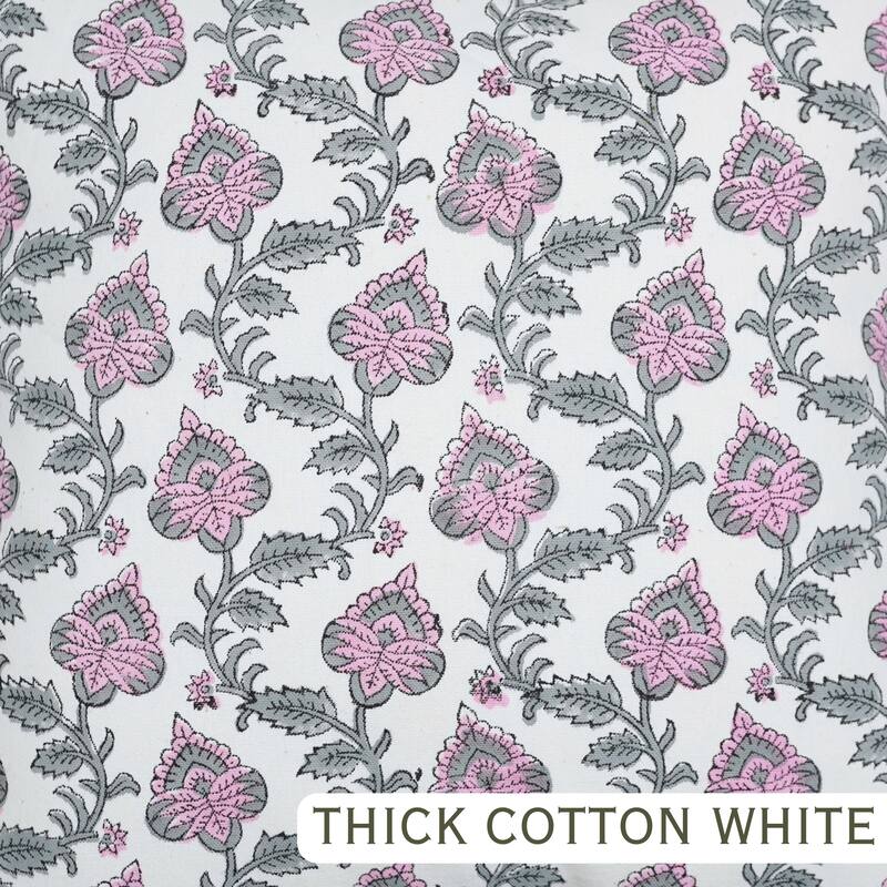 Fabdivine Cotton Frill Both Side Floral Pillow Cove Bed or Living Room Decoration