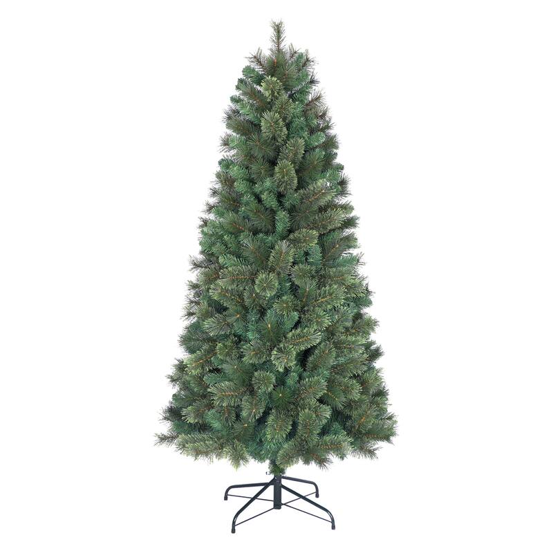 Puleo International 6 ft. Unlit Montana Artificial Pine Tree - 6 Foot - Green