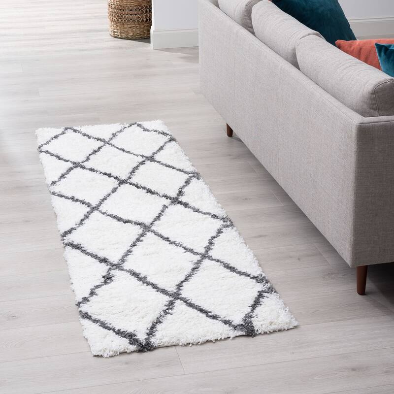 Joy Shag Moroccan Stripe Indoor Area Rug