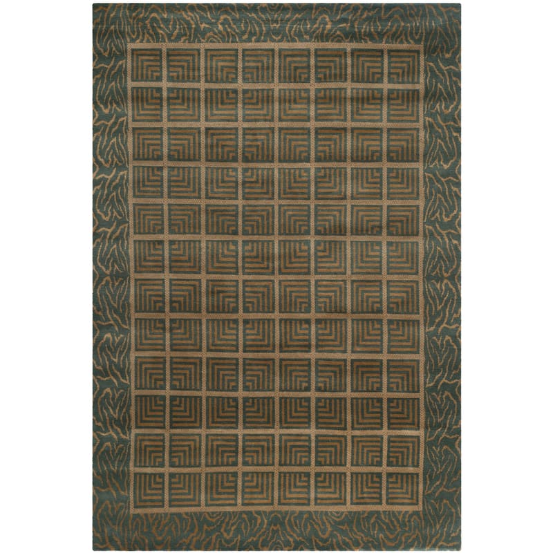SAFAVIEH Couture Hand-knotted Nepalese Sharilyn Wool Rug - 6' x 9' - Teal