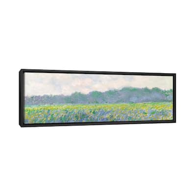 iCanvas "Field of Yellow Irises at Giverny, 1887 " by Claude Monet Framed Canvas Print