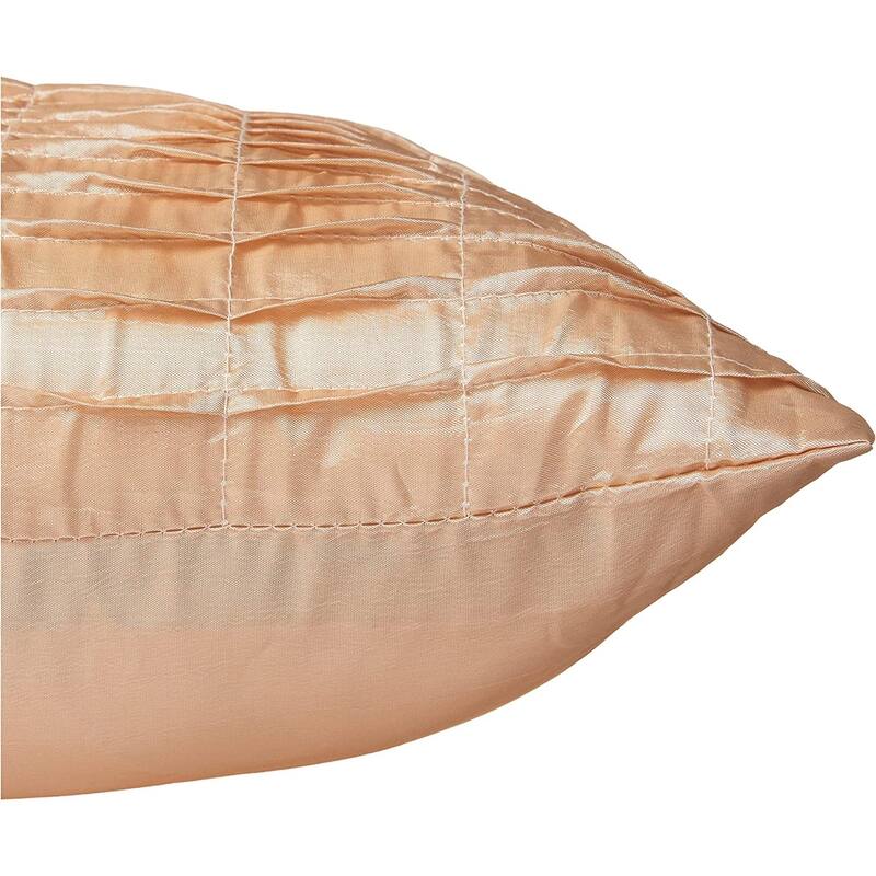 Violet Linen Silky Pleated Satin Pattern, 17 Inch x 17 Inch, Square, Decorative Cushion Cover