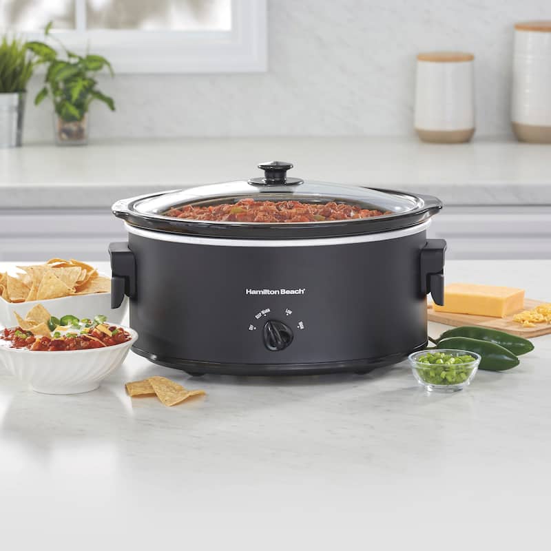 Hamilton Beach 6 Quart Slow Cooker with Folding Handles