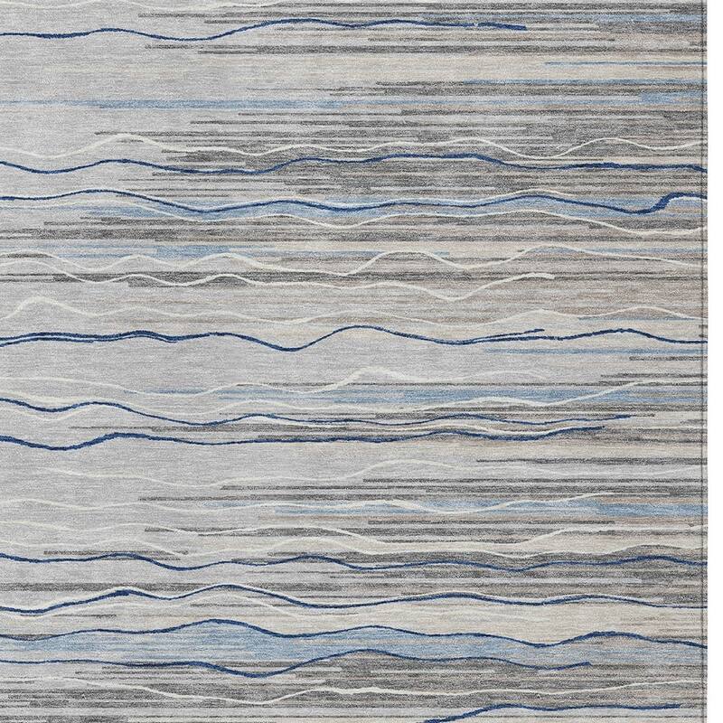HomeRoots Striped Transitional Rectangle Outdoor Rug