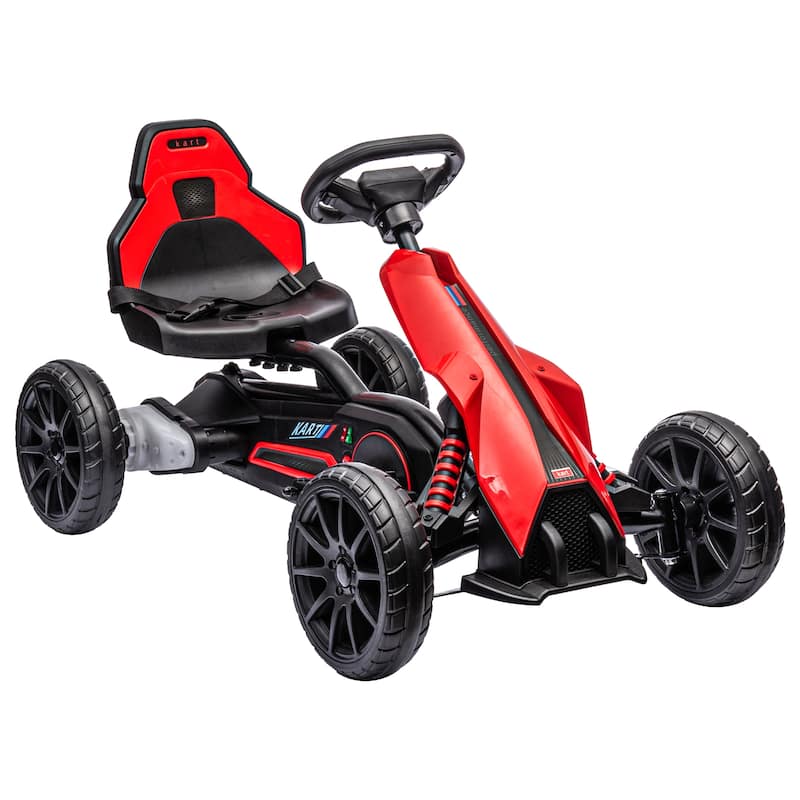 Go Kart for Kids with Seat Belt and Backrest, Realistic Ride on Motor Vehicle Toy, Battery Powered Drifting Vehicle