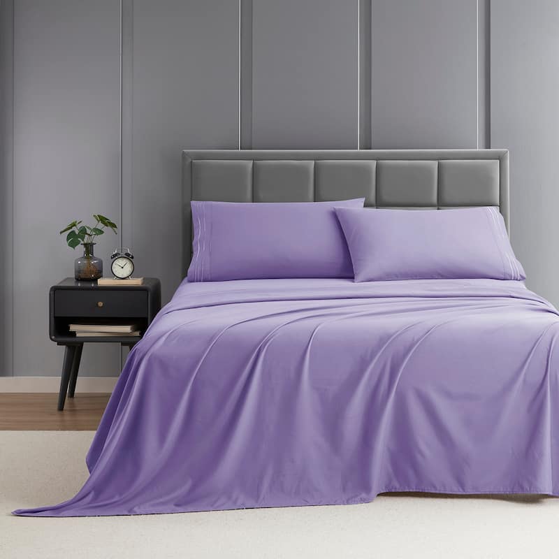 Clara Clark Premium 1800 Series Ultra-soft Deep Pocket Bed Sheet Set - Full XL - Lavender