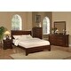 preview thumbnail 4 of 2, Alpine Furniture West Haven Eastern King Wood Sleigh Bed, Cappuccino