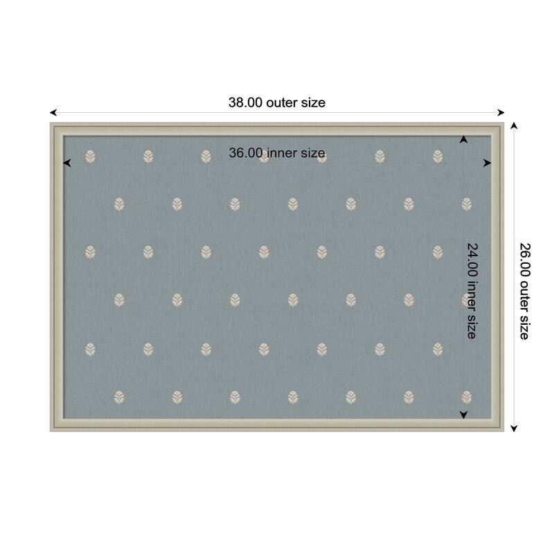 Kate and Laurel Pinboard Blue Botanical Block Print