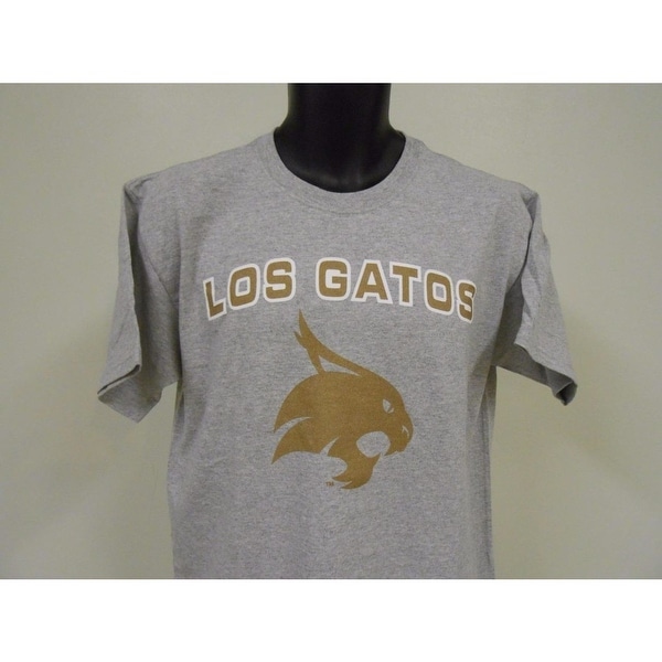 New NCAA Texas State Los Gatos Bobcats Mens Sizes S-M-L-XL-2XL Gray Shirt