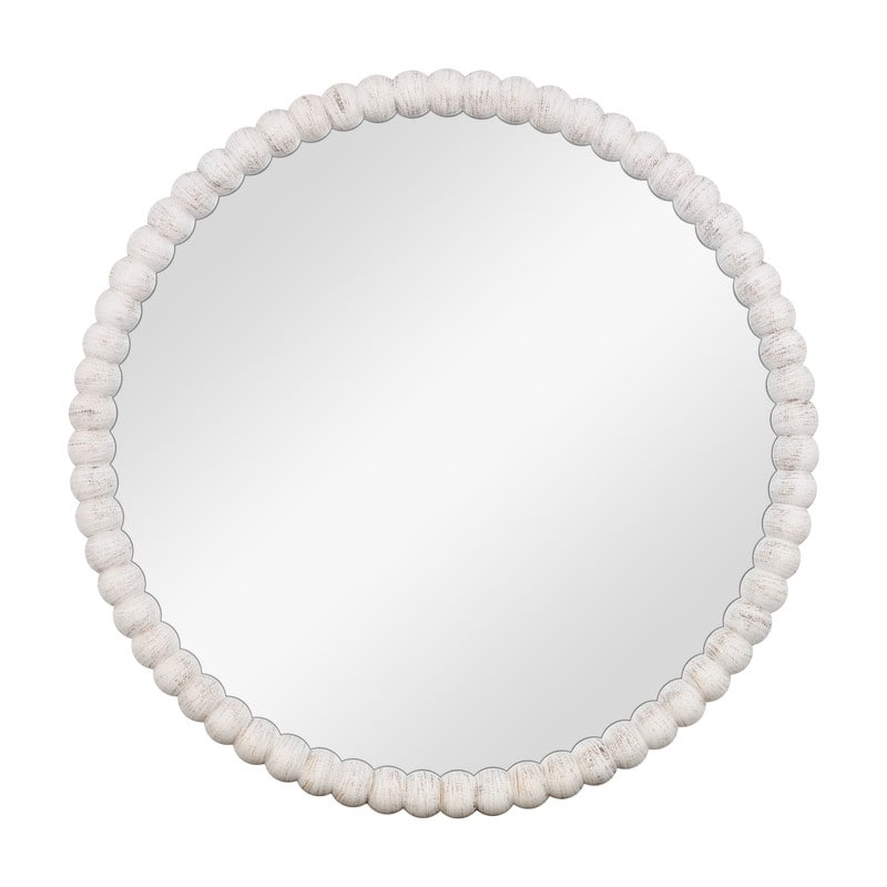 Signature Farmhouse Beaded Round Wall Mirror