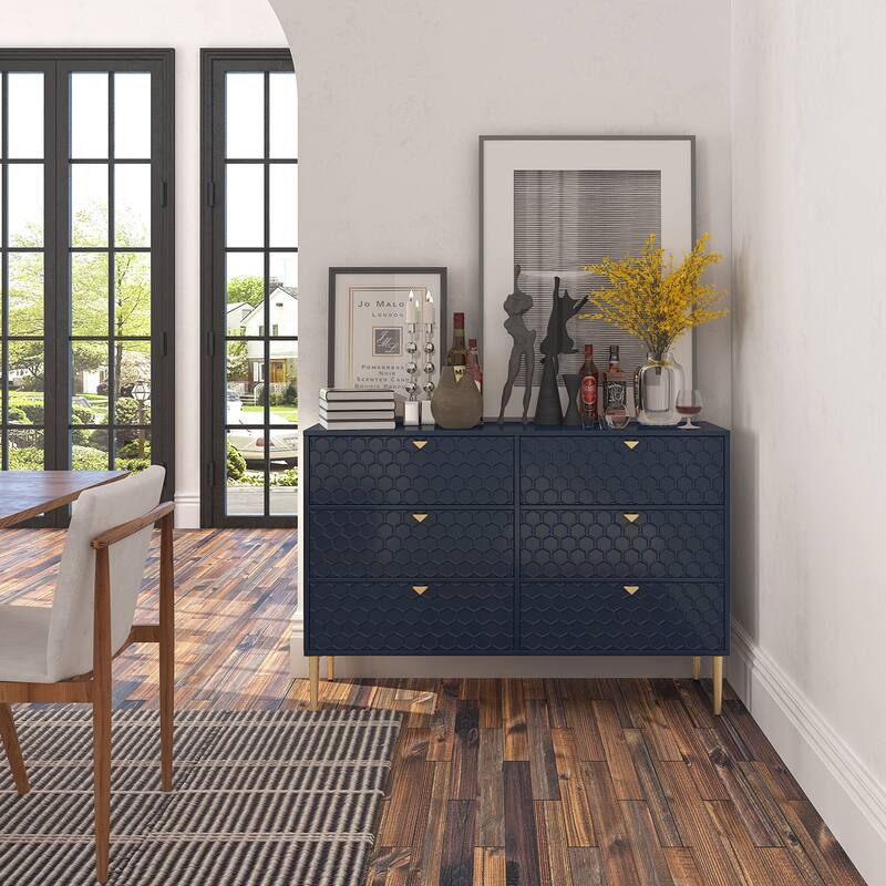 6 drawers cabinet - Blue