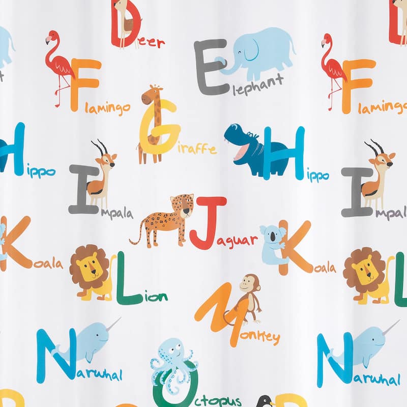 Animal Alphabet Shower Curtain