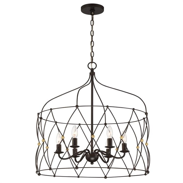 Zucca 6 Light English Bronze & Antique Gold Lantern - 24'' W x 26'' H