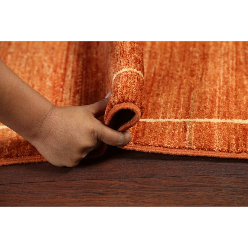 Contemporary Oriental Gabbeh Kashkoli Runner Rug Handmade Wool Carpet - 2'7" x 10'4"