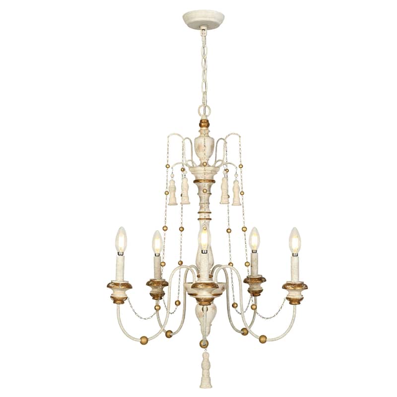 The Gray Barn Farmhouse Wood Chandelier French Country Classic Lights
