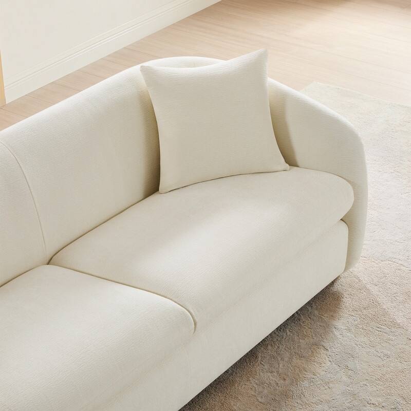 Spruce & Spring Julia Upholstered Curved Sofa Couch for Living Room