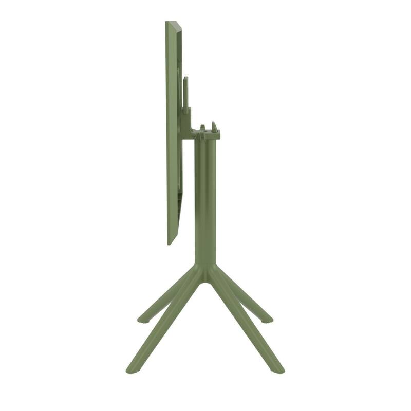 24" Olive Green Square Folding Table