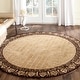 preview thumbnail 126 of 141, SAFAVIEH Handmade Total Performance Jamilah Oriental Trellis Rug 8' Round - Ivory/Chocolate - Round