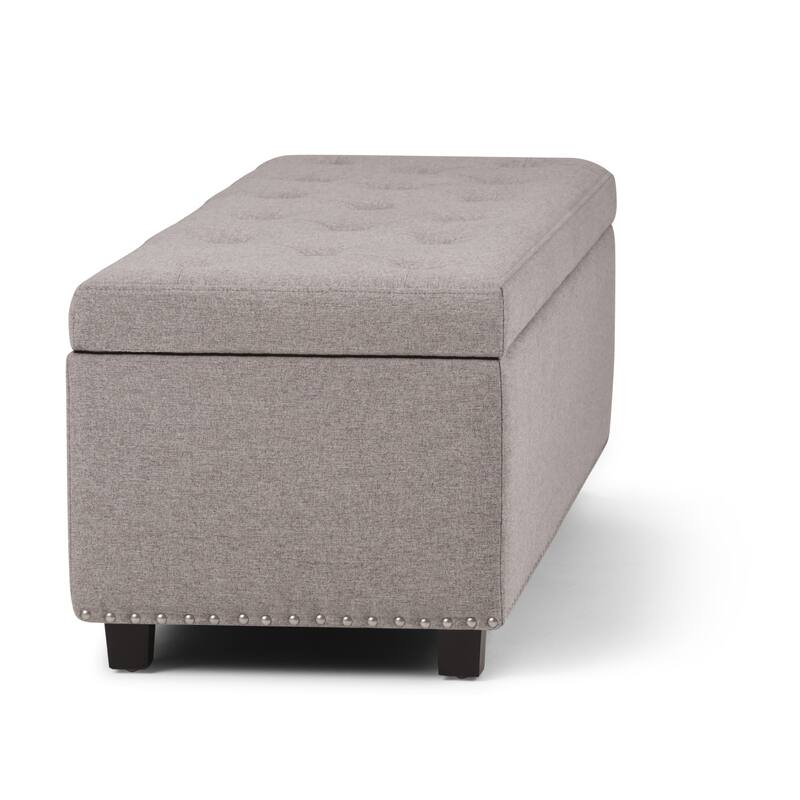Modern Storage Ottoman for Living Room - Gray