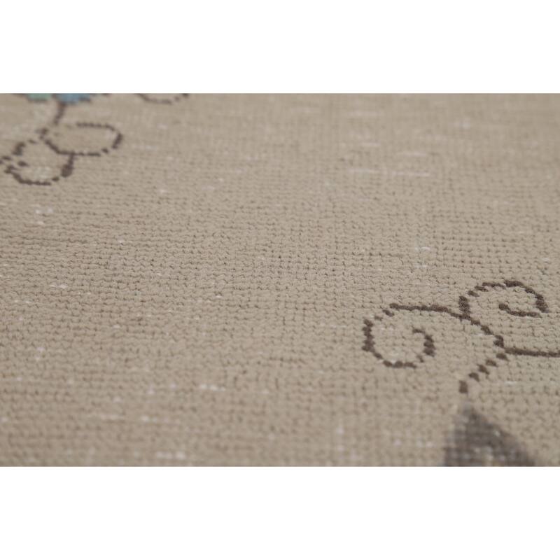 Geometric Tabriz Persian Area Rug Hand-Knotted Oriental Wool Carpet - 8'0"x 10'6"