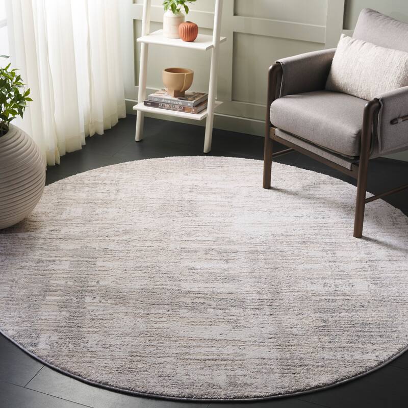 SAFAVIEH Northport Dimitrijka Rug - Ivory/Grey - 6'7" Round