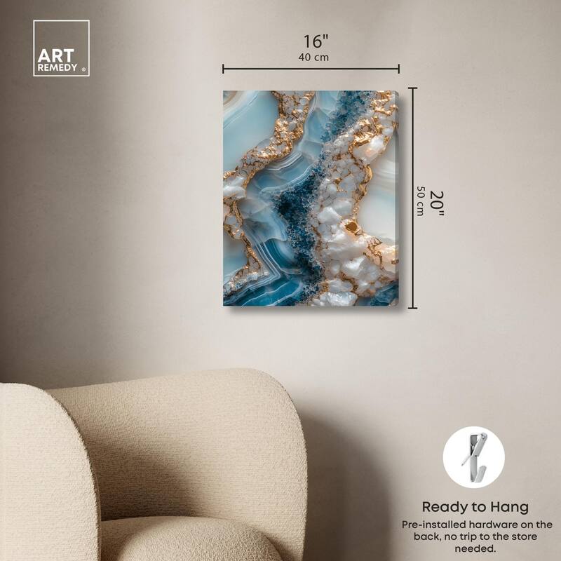 Lapis River Canvas by Art Remedy, Gallery Wrapped