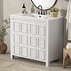 preview thumbnail 78 of 161, GDFStudio - Elysia Wood Bathroom Vanity with Ceramic Sink & Storage Cabinet Organizer