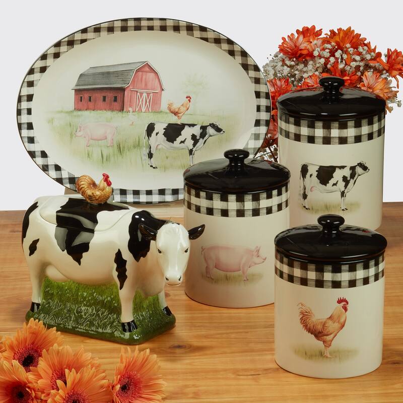 Certified International On The Farm 16-Piece Dinnerware Set, Service for 4