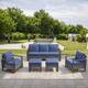 Option Grey Wicker / Blue Cusion