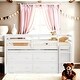 preview thumbnail 1 of 24, Twin Size Wooden Loft Bed with Lateral Portable Desk and Shelves White