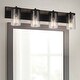 preview thumbnail 1 of 6, Acroma 4 Light 31 Inch Modern Farmhouse Rustic Bathroom Vanity Lights-UL Weathered Walnut