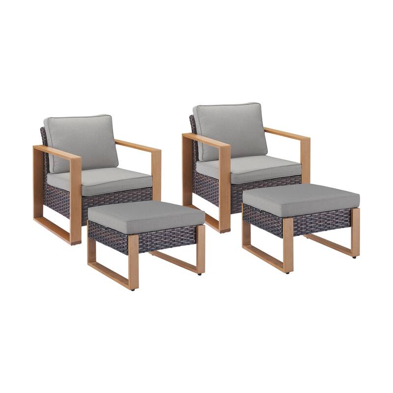Pocassy Outdoor Patio Chairs Set for Garden Yards