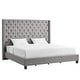 preview thumbnail 12 of 15, Naples Wingback Button Tufted Tall Headboard Platform Bed by iNSPIRE Q Artisan