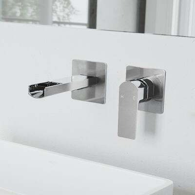 VIGO Atticus Chrome Wall Mount Bathroom Faucet