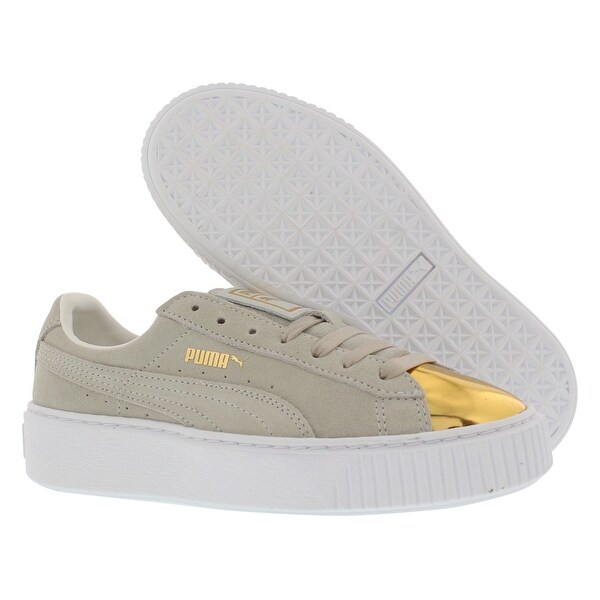 puma suede platform gold