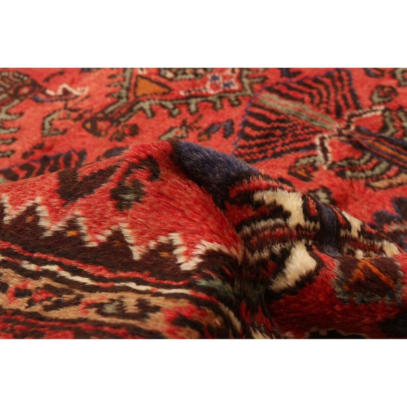 ECARPETGALLERY Hand-knotted Andelz Red Wool Rug - 4'8 x 9'2