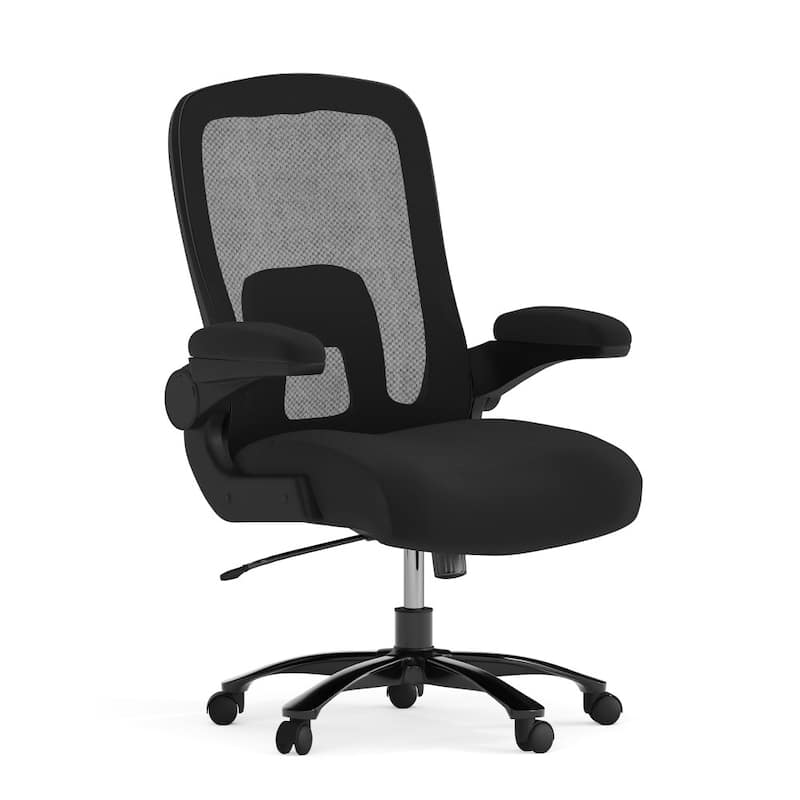 Big & Tall 500 lb. Mesh Executive Swivel Ergonomic Office Chair - Black Fabric/Mesh