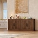 preview thumbnail 13 of 16, Garvee 70.8" Mid-Century Modern Sideboard Buffet Cabinet with 4 Wood Doors and Modular Storage