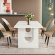 preview thumbnail 12 of 23, 70.89" Rectangle Dining Table for 6-8 People, Modern Simple Wood Kitchen Table
