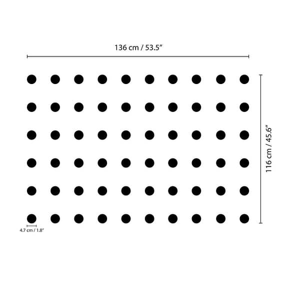 dimension image slide 1 of 2, Polka Dots Classic Black Wall Stickers Home Decals Nursery Decors