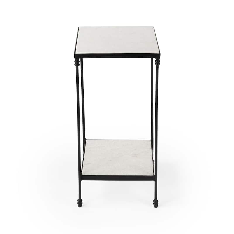 Larkin Marble & Iron Accent Table