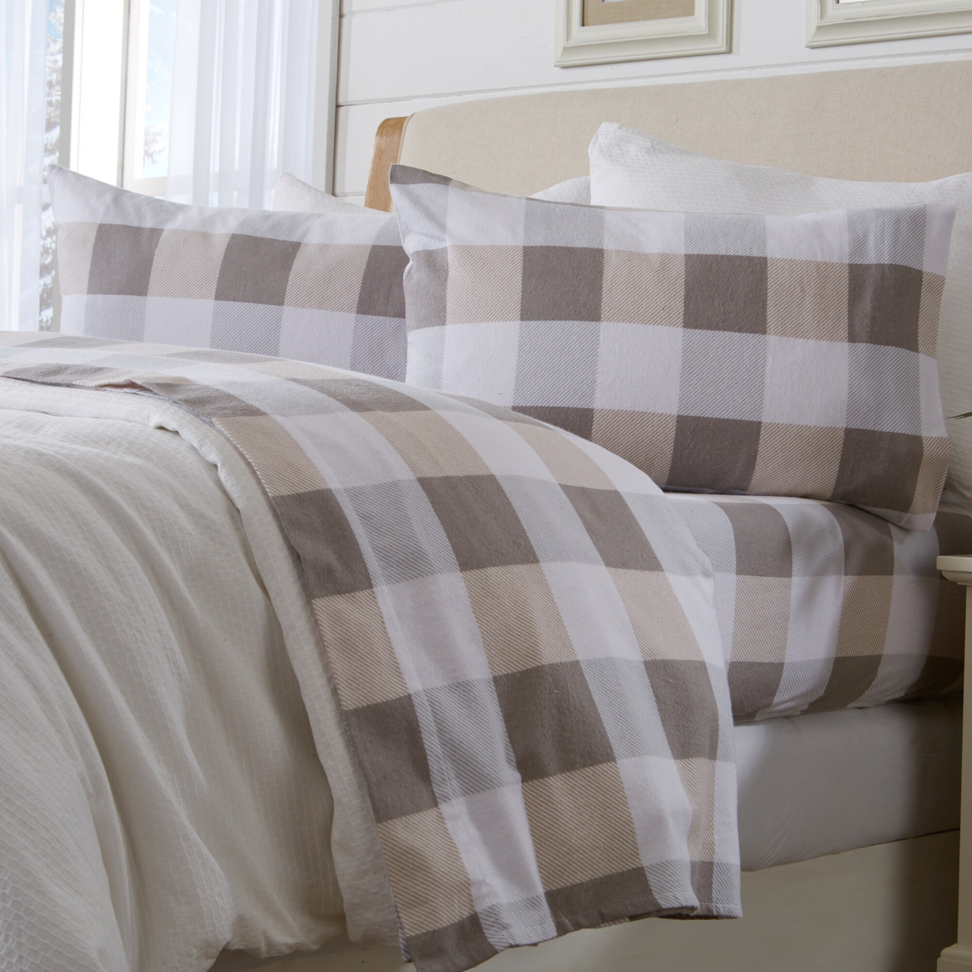 Great Bay Home Extra Soft Cotton Flannel Printed Bed Sheet Set Overstock 29237179