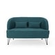 preview thumbnail 12 of 18, Nilton Modern Fabric Loveseat by Christopher Knight Home Teal + Black