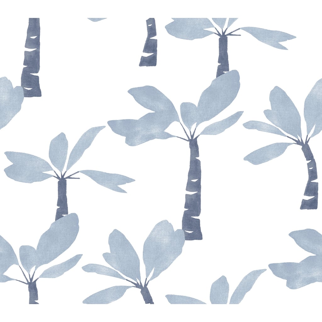 York Wallcoverings Painted Oasis Ultramarine Wallpaper