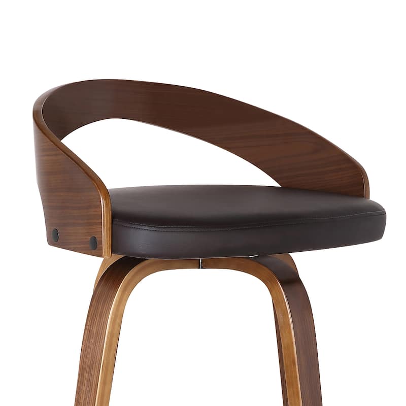 Carson Carrington Solavagen Mid-Century Modern Swivel Counter or Bar Stool