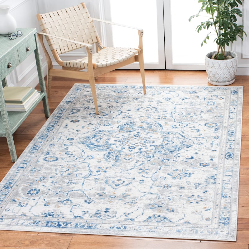 SAFAVIEH Shivan Pervin Vintage Oriental Medallion Rug - 4' x 6' - Ivory/Blue