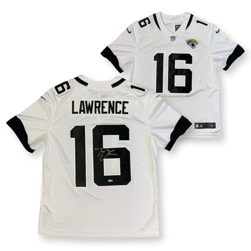 Trevor Lawrence Autographed Jacksonville Jaguars Signed Nike Limited Football White Jersey Fanatics Authentic COA - 8'6" x 11'6"